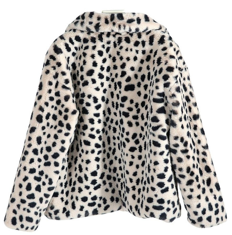 Cappotto in pelliccia sintetica leopardata