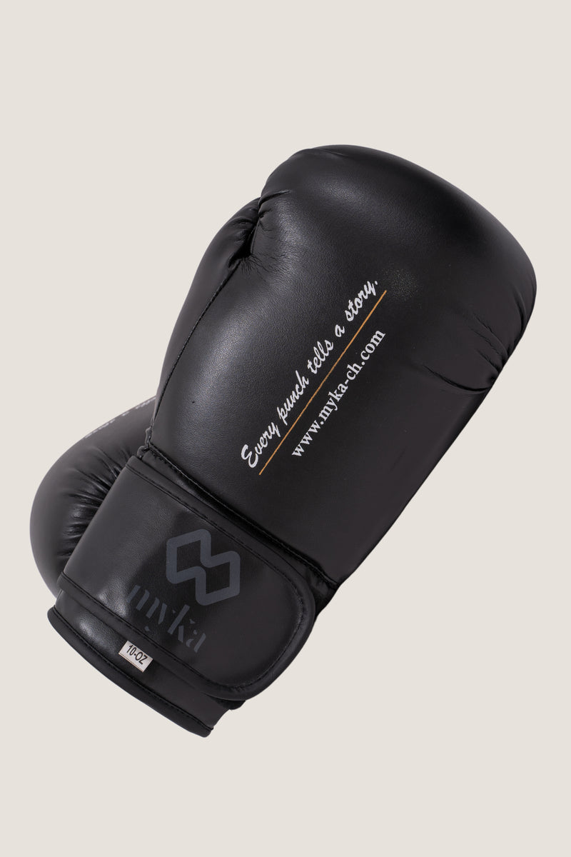 Black Synthetic leather boxing gloves