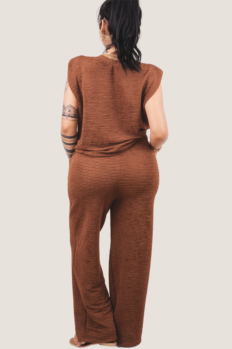 Schokoladenbraunes Loungewear-Set