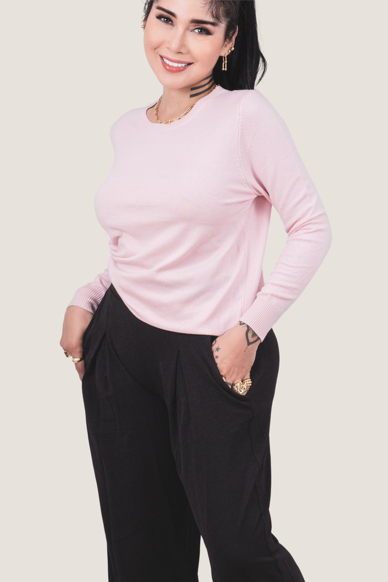 Martina hellrosa Top-Pullover