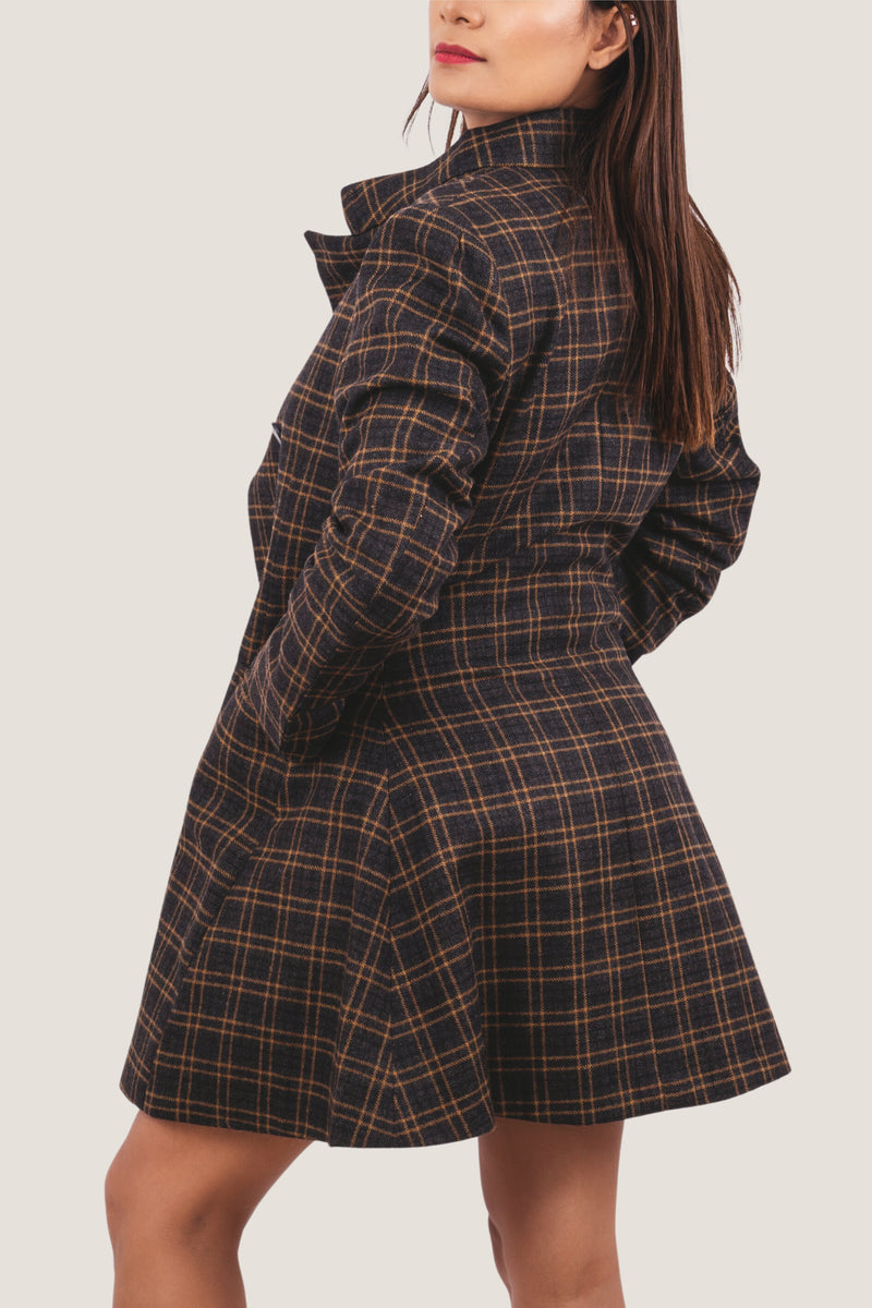 Fitted tweed online coat