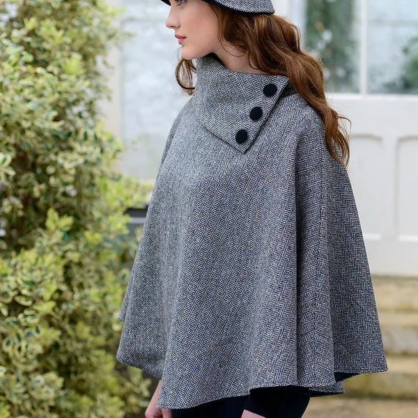 Damen-Poncho aus 100 % Wolle