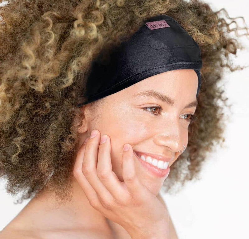 Satin Sleep Headband Black